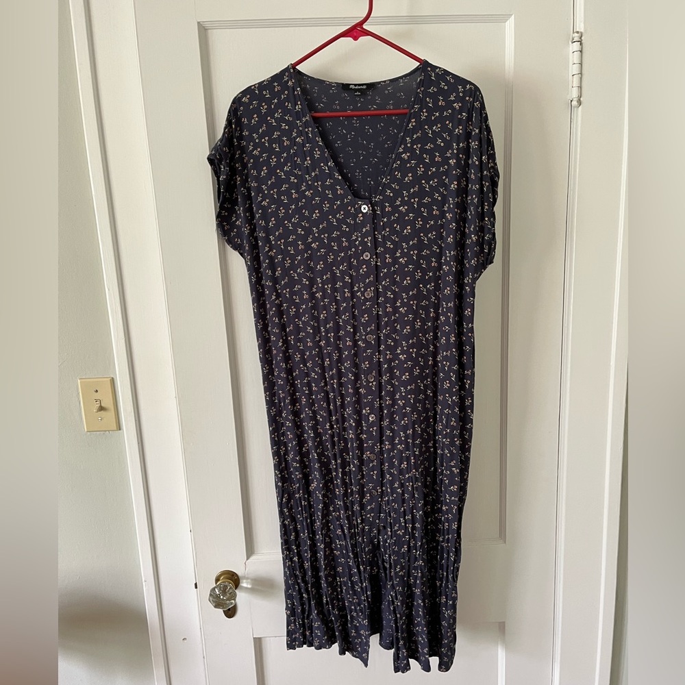 Madewell easy midi floral dress size large
